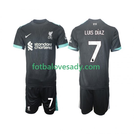 Liverpool Luis Diaz 7 Děti Fotbalový dres Venkovní 2024-2025 Krátký rukáv