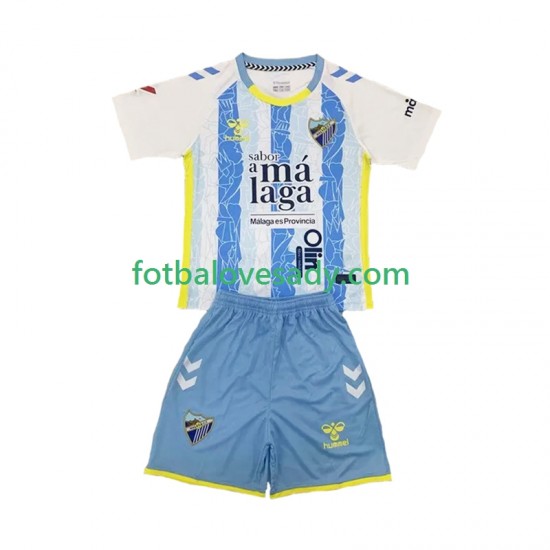 Málaga CF Děti Fotbalový dres Domácí 2024-2025 Krátký rukáv