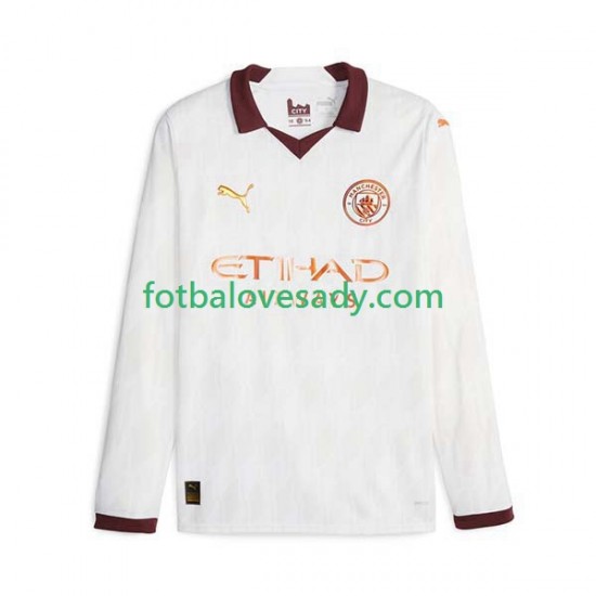 Manchester City Muži Fotbalový dres Venkovní 2023-2024 Dlouhý rukáv