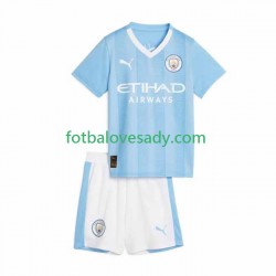 Manchester City Děti Fotbalový dres Domácí 2023-2024 Krátký rukáv