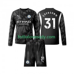 Manchester City Brankář Ederson Moraes 31 Děti Fotbalový dres Čtvrtý 2024-2025 Dlouhý rukáv