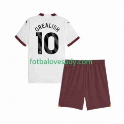Manchester City Jack Grealish 10 Děti Fotbalový dres Venkovní 2023-2024 Krátký rukáv