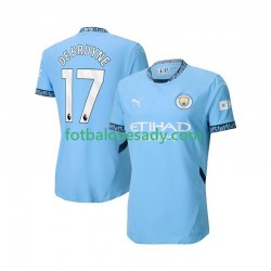 Manchester City Modrý Kevin De Bruyne 17 Muži Fotbalový dres Domácí 2024-2025 Krátký rukáv