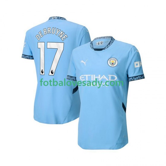 Manchester City Modrý Kevin De Bruyne 17 Muži Fotbalový dres Domácí 2024-2025 Krátký rukáv