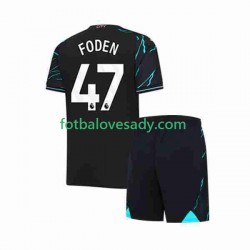 Manchester City Phil Foden 47 Děti Fotbalový dres Třetí 2023-2024 Krátký rukáv