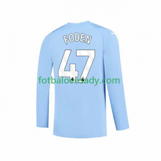 Manchester City Phil Foden 47 Muži Fotbalový dres Domácí 2023-2024 Dlouhý rukáv