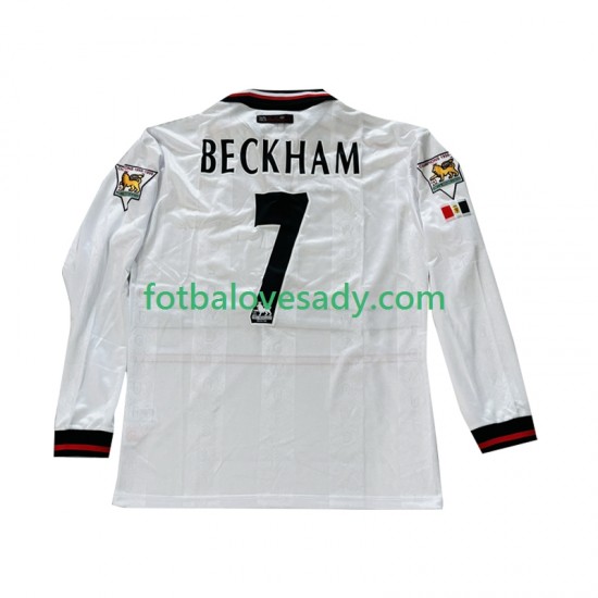 Manchester United Retro Beckham 7 1998-1999 Muži Fotbalový dres Venkovní Dlouhý rukáv
