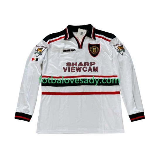 Manchester United Retro Beckham 7 1998-1999 Muži Fotbalový dres Venkovní Dlouhý rukáv