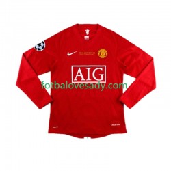 Manchester United Retro Champion League 2007 Muži Fotbalový dres Domácí Dlouhý rukáv