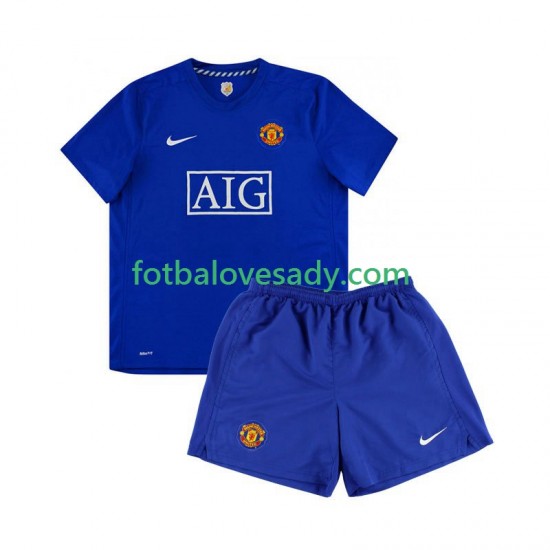 Manchester United Retro 2008 Děti Fotbalový dres Venkovní Krátký rukáv