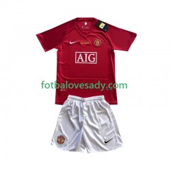 Manchester United Champion League 2007 Děti Fotbalový dres Domácí Krátký rukáv