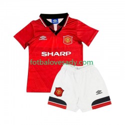 Manchester United Retro 1994 Děti Fotbalový dres Domácí Krátký rukáv