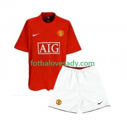 Manchester United Retro 2007 Děti Fotbalový dres Domácí Krátký rukáv
