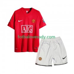 Manchester United Retro 2007 Děti Fotbalový dres Domácí Krátký rukáv