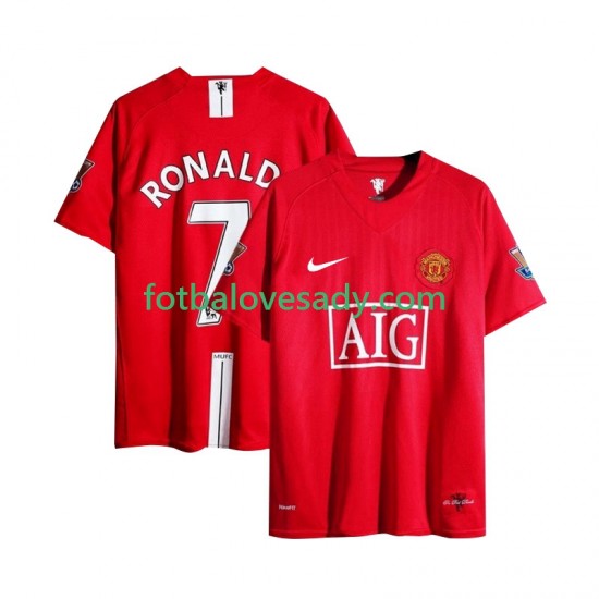 Manchester United Retro Cristiano Ronaldo 7 Champion League 2007 Muži Fotbalový dres Domácí Krátký rukáv