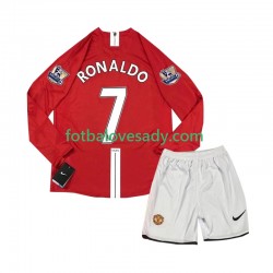 Manchester United Retro Cristiano Ronaldo 7 2007 Děti Fotbalový dres Domácí Dlouhý rukáv