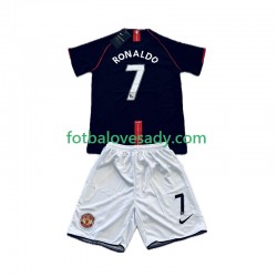 Manchester United Retro Cristiano Ronaldo 7 2007-2008 Děti Fotbalový dres Venkovní Krátký rukáv