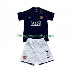 Manchester United Retro Cristiano Ronaldo 7 2007-2008 Děti Fotbalový dres Venkovní Krátký rukáv
