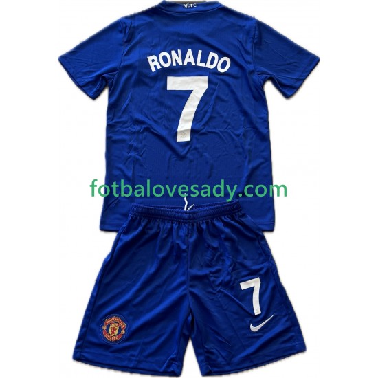 Manchester United Retro Cristiano Ronaldo 7 2008-2009 Děti Fotbalový dres Třetí Krátký rukáv