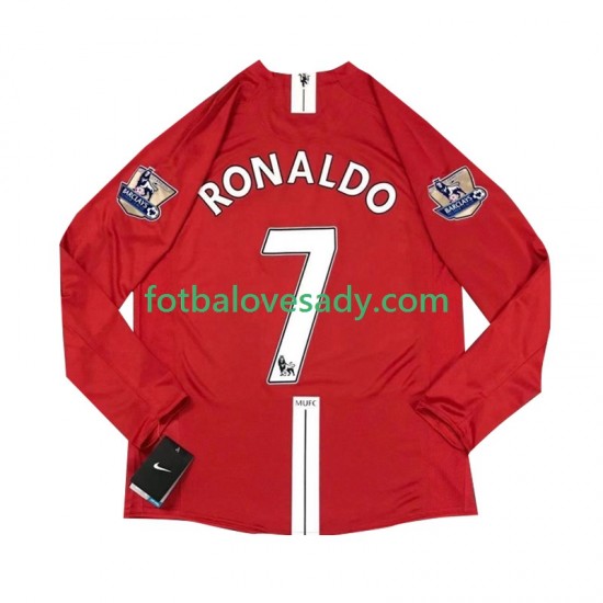 Manchester United Retro Cristiano Ronaldo 7 2007 Muži Fotbalový dres Domácí Dlouhý rukáv
