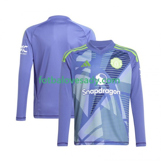 Manchester United Brankář Muži Fotbalový dres Domácí 2024-2025 Dlouhý rukáv