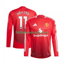 Manchester United Rasmus Hojlund 11 Muži Fotbalový dres Domácí 2024-2025 Dlouhý rukáv