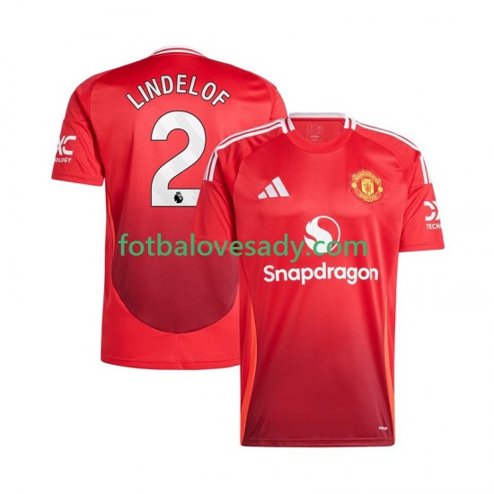 Manchester United Červené Victor Lindelof 2 Muži Fotbalový dres Domácí 2024-2025 Krátký rukáv