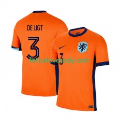 Nizozemsko Matthijs de Ligt 3 Muži Fotbalový dres Domácí Euro 2024 Krátký rukáv
