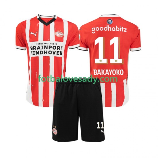 PSV Eindhoven Johan Bakayoko 11 Děti Fotbalový dres Domácí 2024-2025 Krátký rukáv