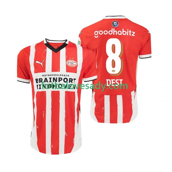 PSV Eindhoven Sergino Dest 8 Muži Fotbalový dres Domácí 2024-2025 Krátký rukáv