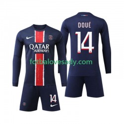 Paris Saint-Germain D Doue 14 Děti Fotbalový dres Domácí 2024-2025 Dlouhý rukáv