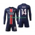 Paris Saint-Germain D Doue 14 Děti Fotbalový dres Domácí 2024-2025 Dlouhý rukáv