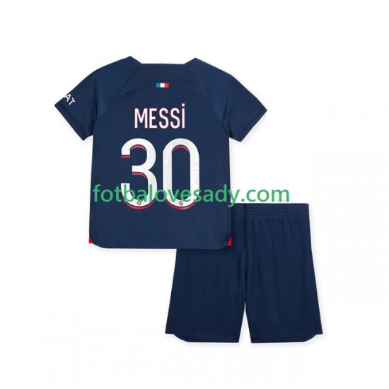 Paris Saint-Germain Lionel Messi 30 Děti Fotbalový dres Domácí 2023-2024 Krátký rukáv