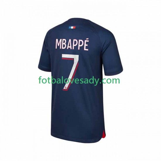 Paris Saint-Germain Mbappe 7 Muži Fotbalový dres Domácí 2023-2024 Krátký rukáv
