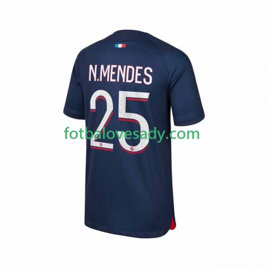 Paris Saint-Germain N.Mendes 25 Muži Fotbalový dres Domácí 2023-2024 Krátký rukáv