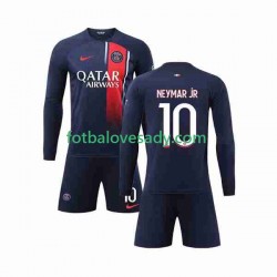 Paris Saint-Germain Neymar Jr 10 Děti Fotbalový dres Domácí 2023-2024 Dlouhý rukáv
