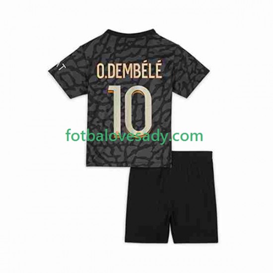 Paris Saint-Germain O.Dembele 10 Děti Fotbalový dres Třetí 2023-2024 Krátký rukáv