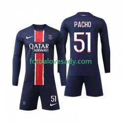 Paris Saint-Germain Pacho 51 Děti Fotbalový dres Domácí 2024-2025 Dlouhý rukáv