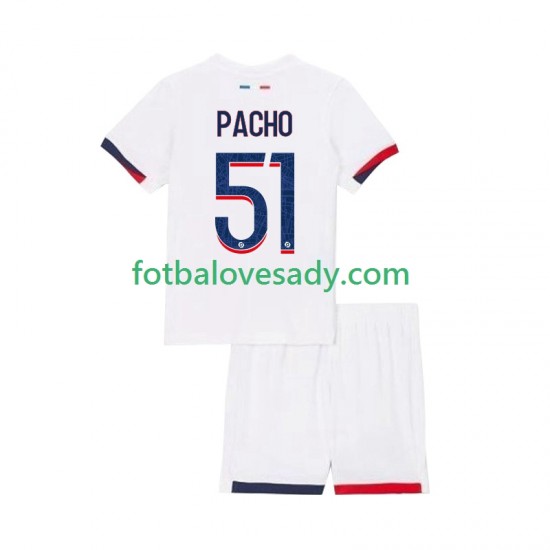 Paris Saint-Germain Willian Pacho 51 Děti Fotbalový dres Venkovní 2024-2025 Krátký rukáv