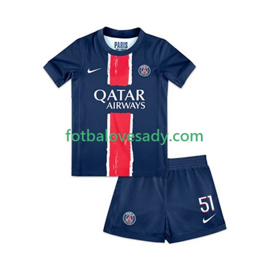 Paris Saint-Germain Willian Pacho 51 Děti Fotbalový dres Domácí 2024-2025 Krátký rukáv