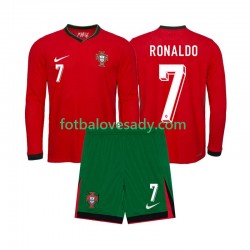 Portugalsko Ronaldo 7 Děti Fotbalový dres Domácí Euro 2024 Dlouhý rukáv