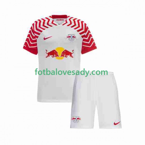 RB Leipzig Děti Fotbalový dres Domácí 2023-2024 Krátký rukáv