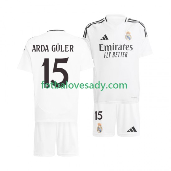 Real Madrid Arda Guler 15 Děti Fotbalový dres Domácí 2024-2025 Krátký rukáv