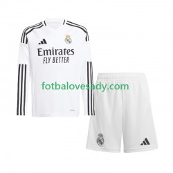 Real Madrid Děti Fotbalový dres Domácí 2024-2025 Dlouhý rukáv