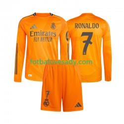 Real Madrid Cristiano Ronaldo 7 Děti Fotbalový dres Venkovní 2024-2025 Dlouhý rukáv