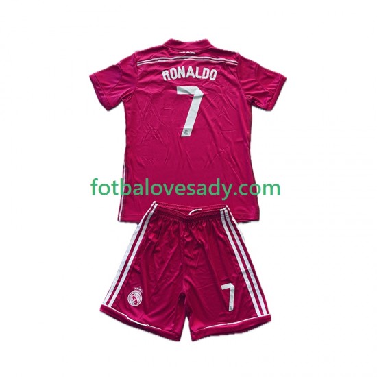 Real Madrid Retro Cristiano Ronaldo 7 2014-2015 Děti Fotbalový dres Venkovní Krátký rukáv