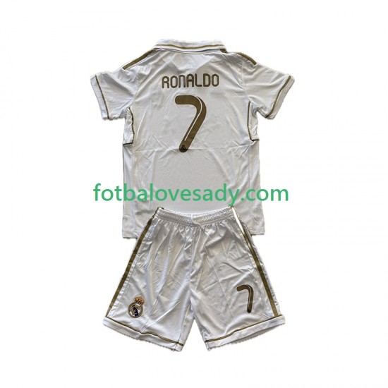 Real Madrid Retro Cristiano Ronaldo 7 2011-2012 Děti Fotbalový dres Domácí Krátký rukáv