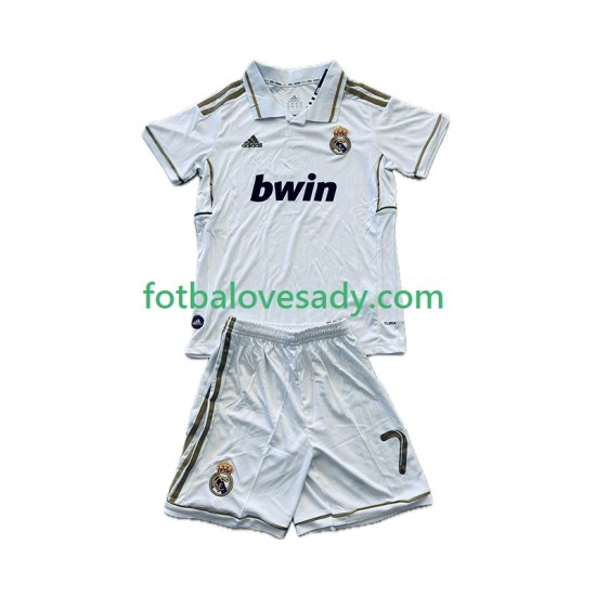 Real Madrid Retro Cristiano Ronaldo 7 2011-2012 Děti Fotbalový dres Domácí Krátký rukáv