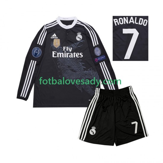Real Madrid Retro Cristiano Ronaldo 7 2014 Děti Fotbalový dres Třetí Dlouhý rukáv