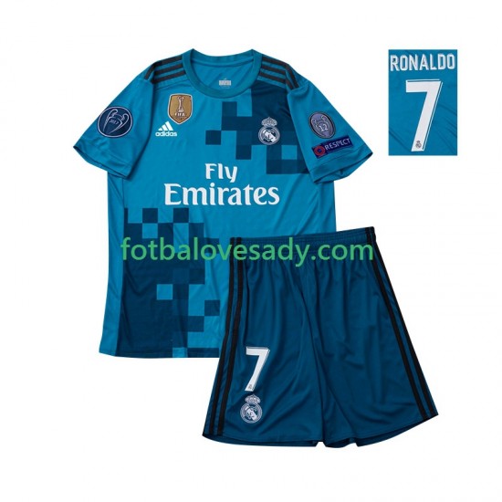 Real Madrid Retro Cristiano Ronaldo 7 2017 Děti Fotbalový dres Třetí Krátký rukáv